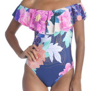 Trina Turk Opulent Floral One-Piece Swimsuit S 10